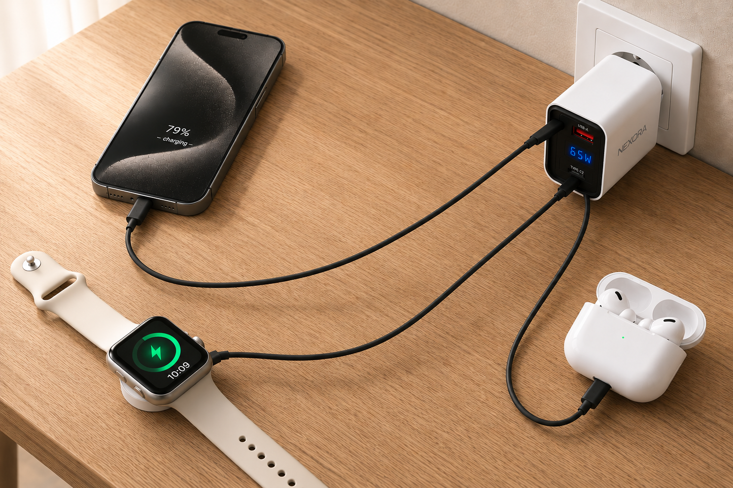 Chargeur GaN 65W Zenova
